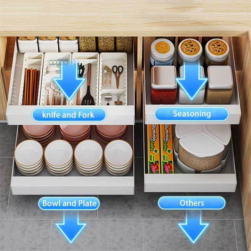 Erweiterbarer Küchenschrank Organizer