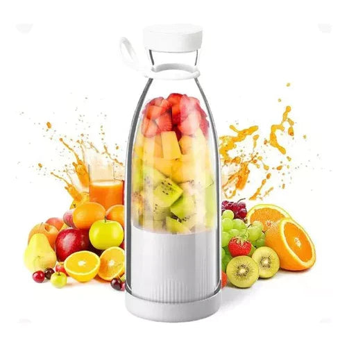 Kompakter Tragbarer Smoothie-Mixer Mit Fruchtbehälter und Trinkverschluss