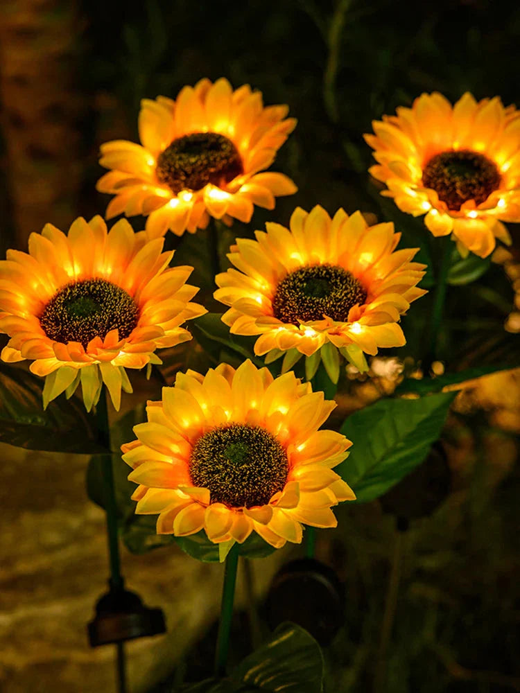 Wasserdichte Solar-Sonnenblumenlampe für Garten & Terrasse