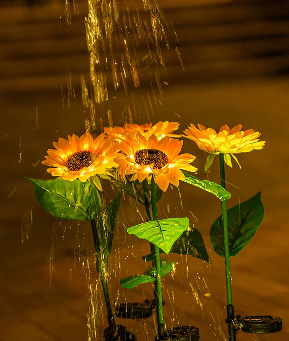 Wasserdichte Solar-Sonnenblumenlampe für Garten & Terrasse