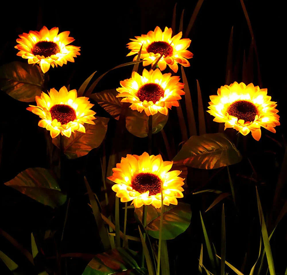 Wasserdichte Solar-Sonnenblumenlampe für Garten & Terrasse