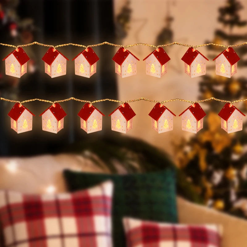 LED Weihnachtshäuser aus Holz mit Festlicher Beleuchtung