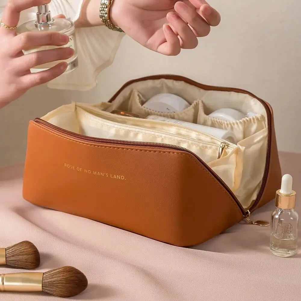 Reisefreundlicher Make-Up Organizer Mit Reißverschluss – Elegante Kosmetiktasche