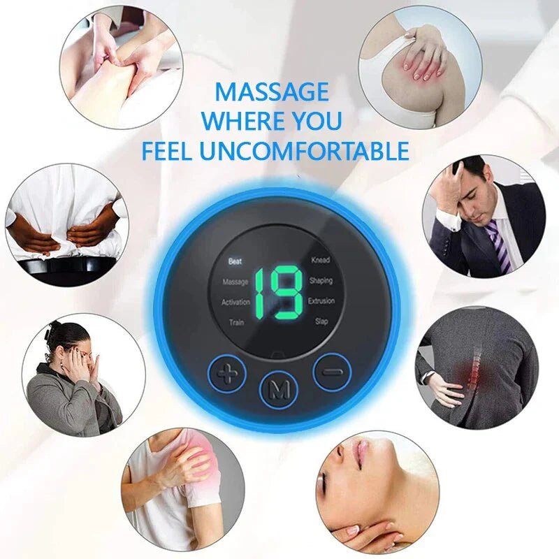 Tragbarer Elektrischer Nackenmassager | Mit Pad & Fernbedienung Für Gezielte Entspannung