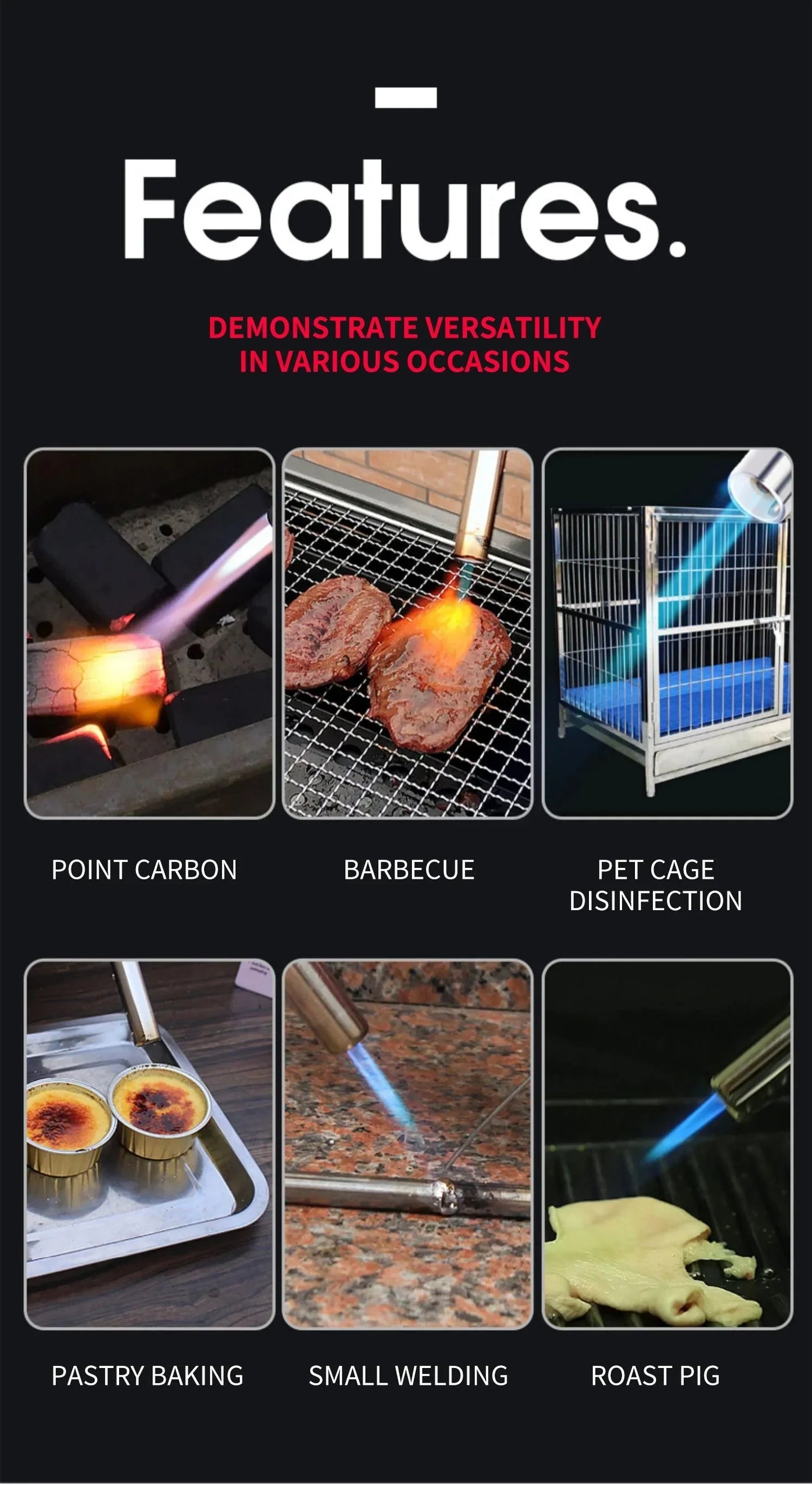 Tragbarer Butan Gasbrenner – Perfekt für BBQ, Camping und Küche