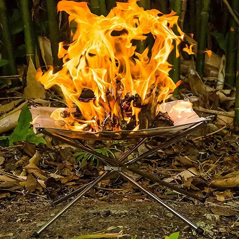 Faltbarer Lagerfeuerständer – Tragbare Feuerstelle für Camping und Outdoor