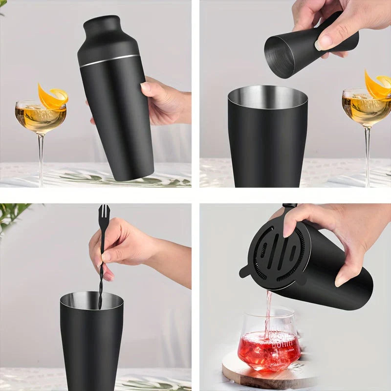 Professionelles Cocktail Set – Edelstahl Barkeeper Set für Perfekte Drinks
