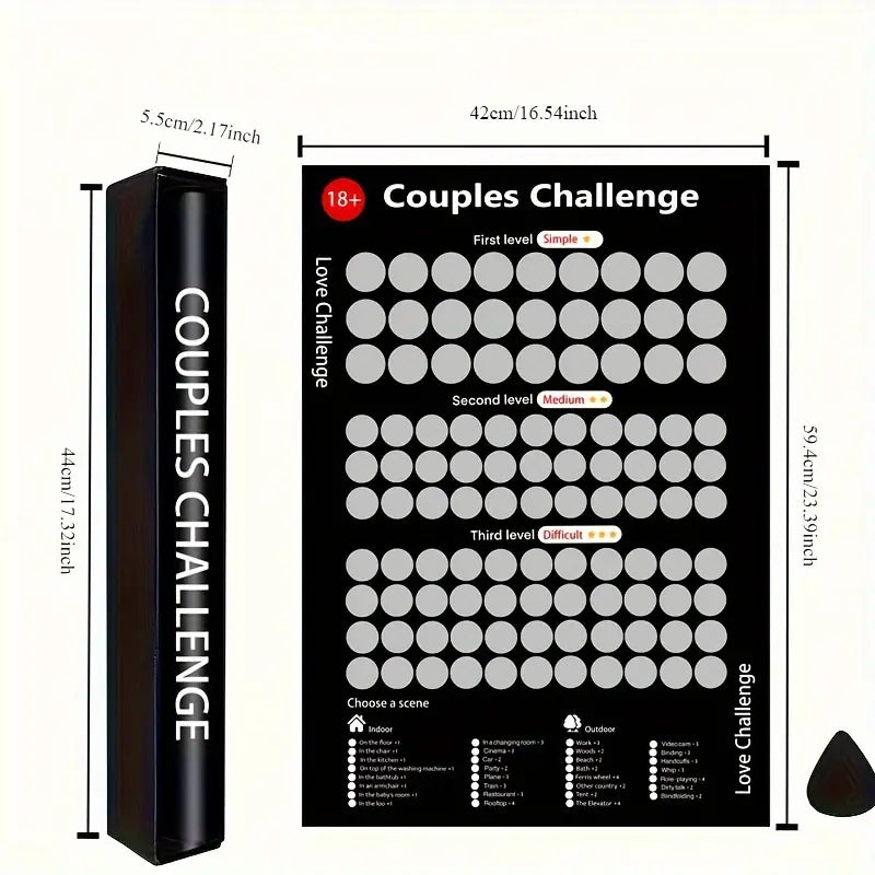 Liebes Challenge Rubbelkarten für Paare