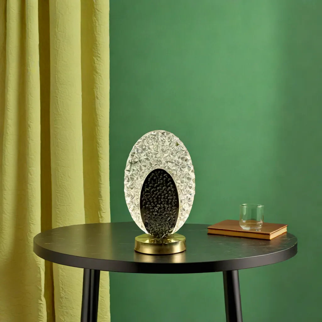 Elegante Tischlampe Im Pfauen-Design