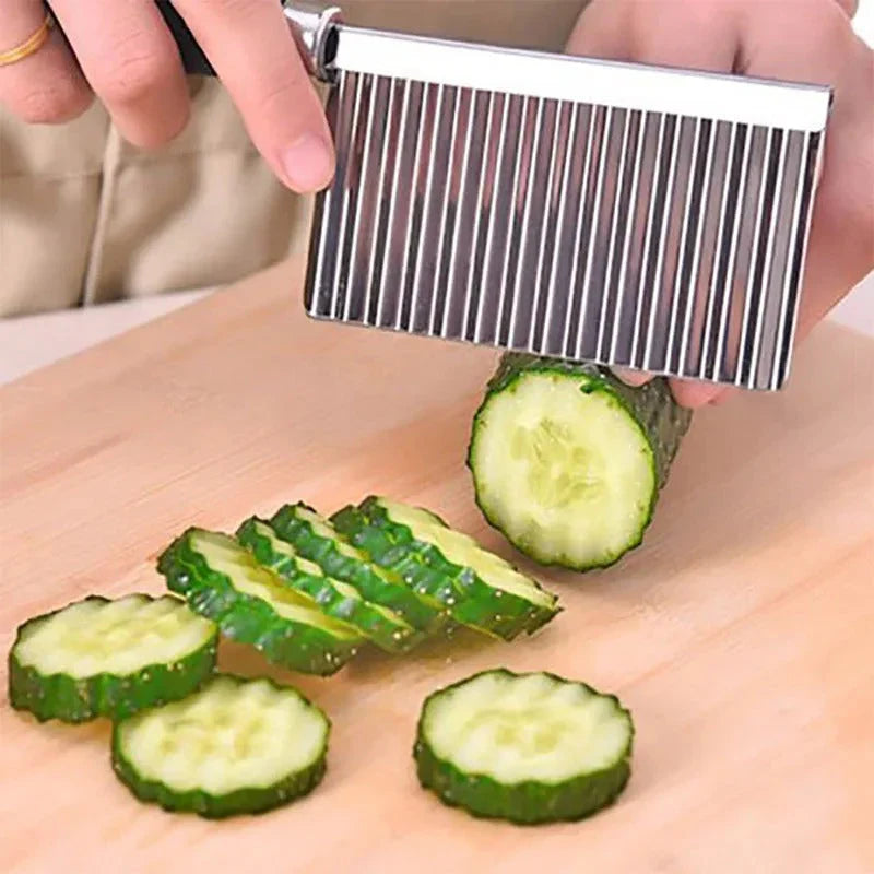 Edelstahl-Gemüsemesser – Wellenmesser für Pommes & Gemüse