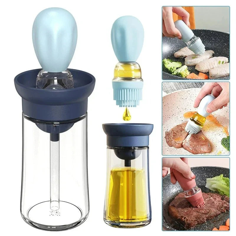 Ölspender mit Silikonpinsel – Präzise Dosierung & Einfache Anwendung für Kochen & Grillen