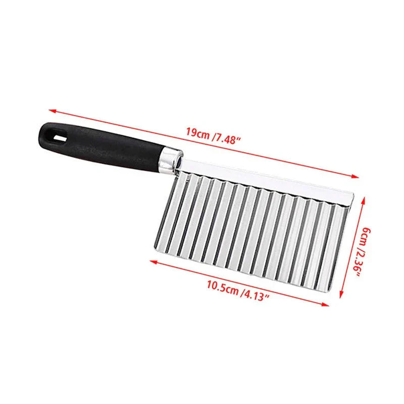 Edelstahl-Gemüsemesser – Wellenmesser für Pommes & Gemüse
