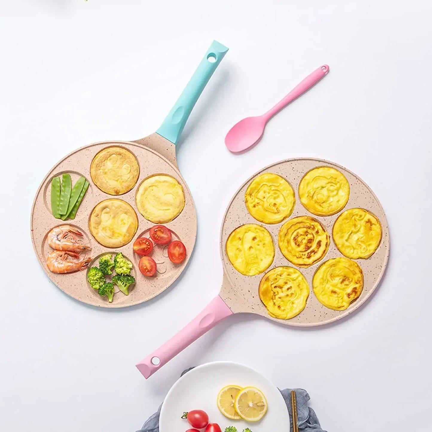 Frühstücksbratpfanne für Kinder – Lustige Pfannkuchen und Spiegelei Formen