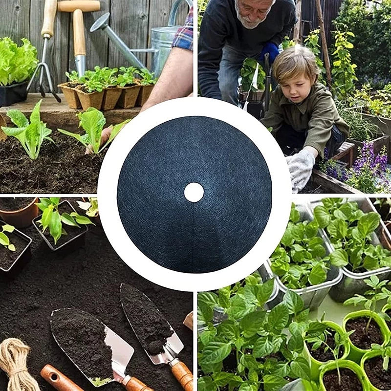Unkrautvlies Baumscheibe – Atmungsaktive Wurzelschutzmatte für Garten und Pflanzen