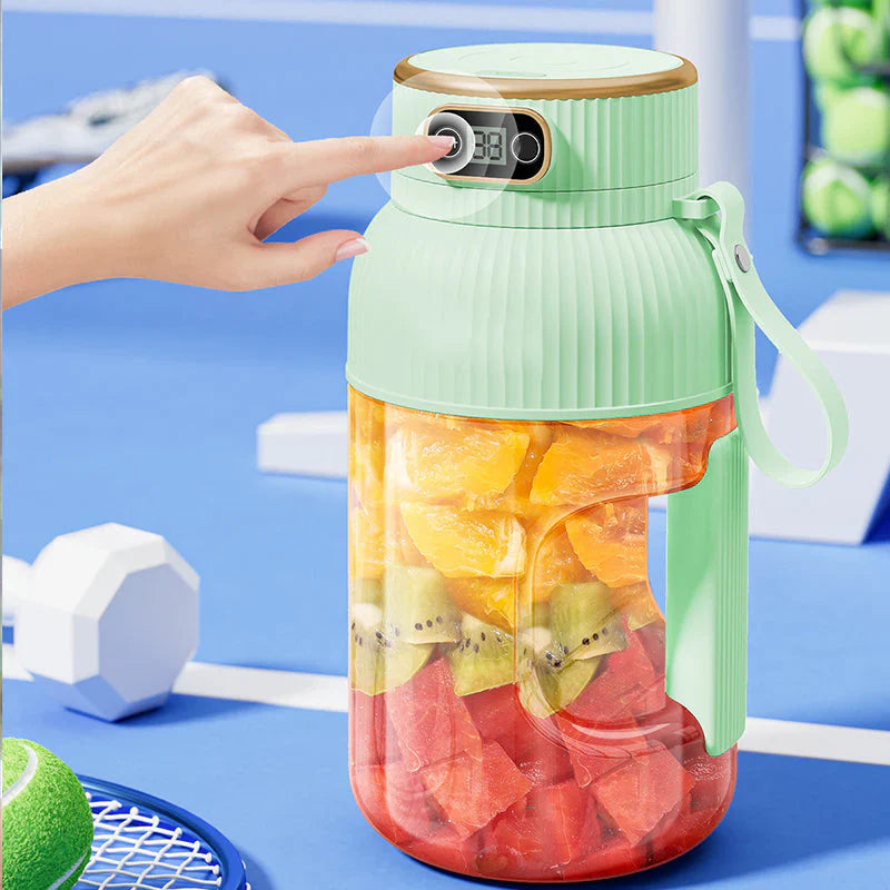 Tragbarer Multifunktionsmixer mit Doppeldeckel Und USB-Ladefunktion – Für Smoothies Und Frischhaltedosen
