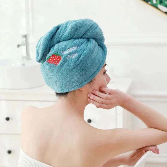 Mikrofaser-Haarhandtuch mit Verstellbarem Verschluss