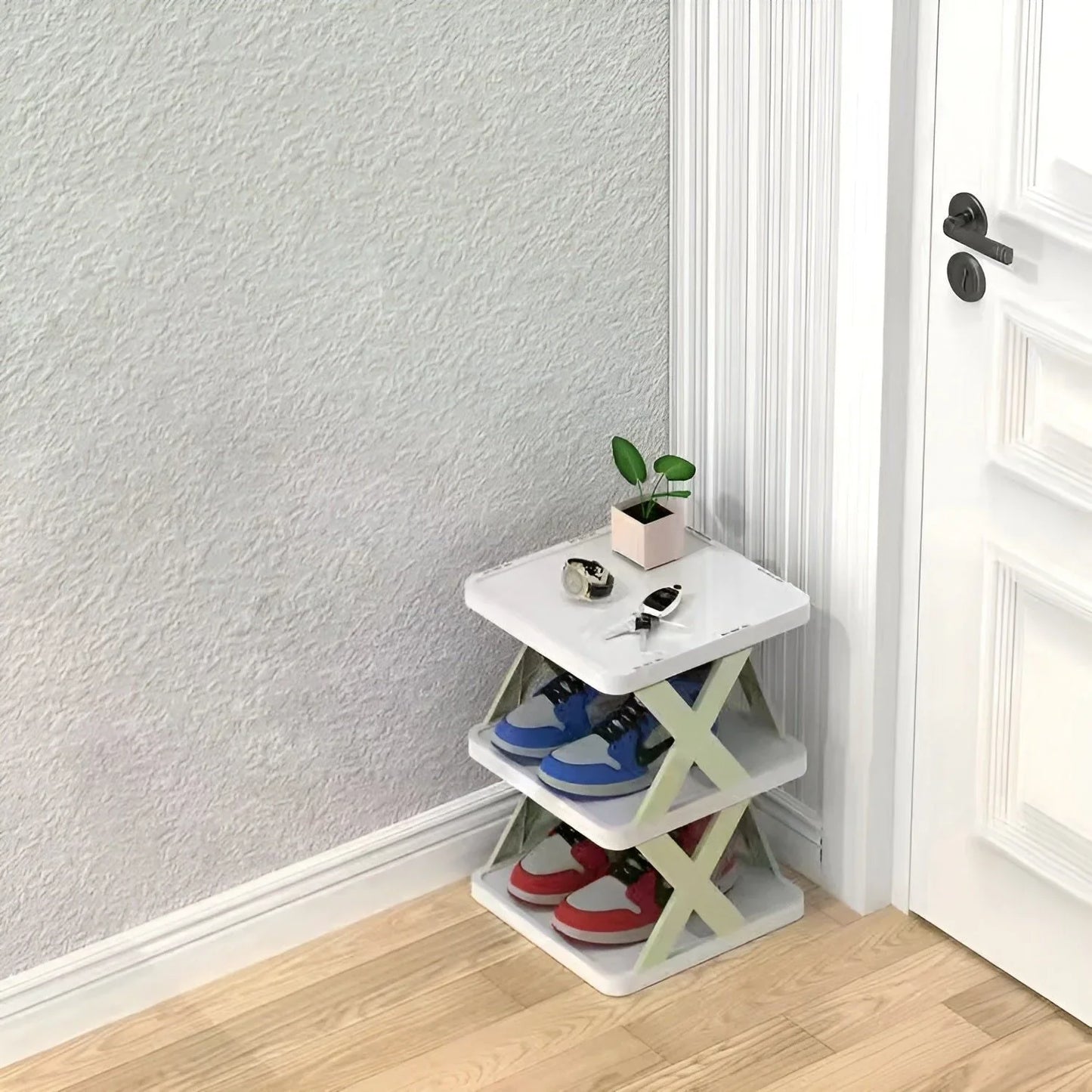 Multifunktionales und Faltbares Schuhregal für Platzsparende Aufbewahrung