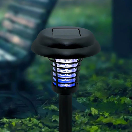 Solar Insektenvernichter Mit Led Licht – Wasserdichte Gartenleuchte Zur Mückenabwehr