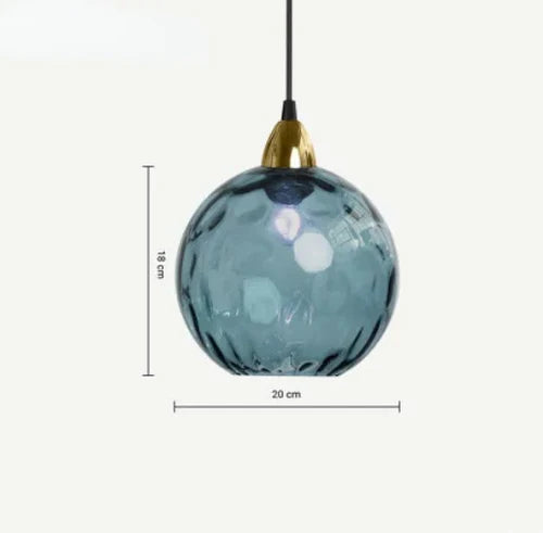 Kugelförmige Glas-Pendelleuchte