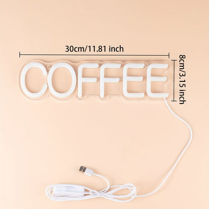 Stilvolle LED Neonleuchte Kaffee