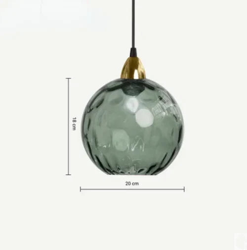 Kugelförmige Glas-Pendelleuchte
