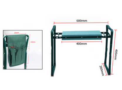 Garten Hocker mit Tasche – Zusammenklappbarer Sitz- und Arbeitsplatz für Gartenarbeit