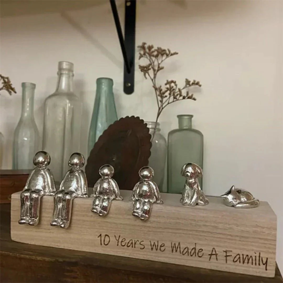 Zeitlose Familienskulptur