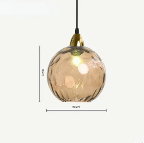 Kugelförmige Glas-Pendelleuchte