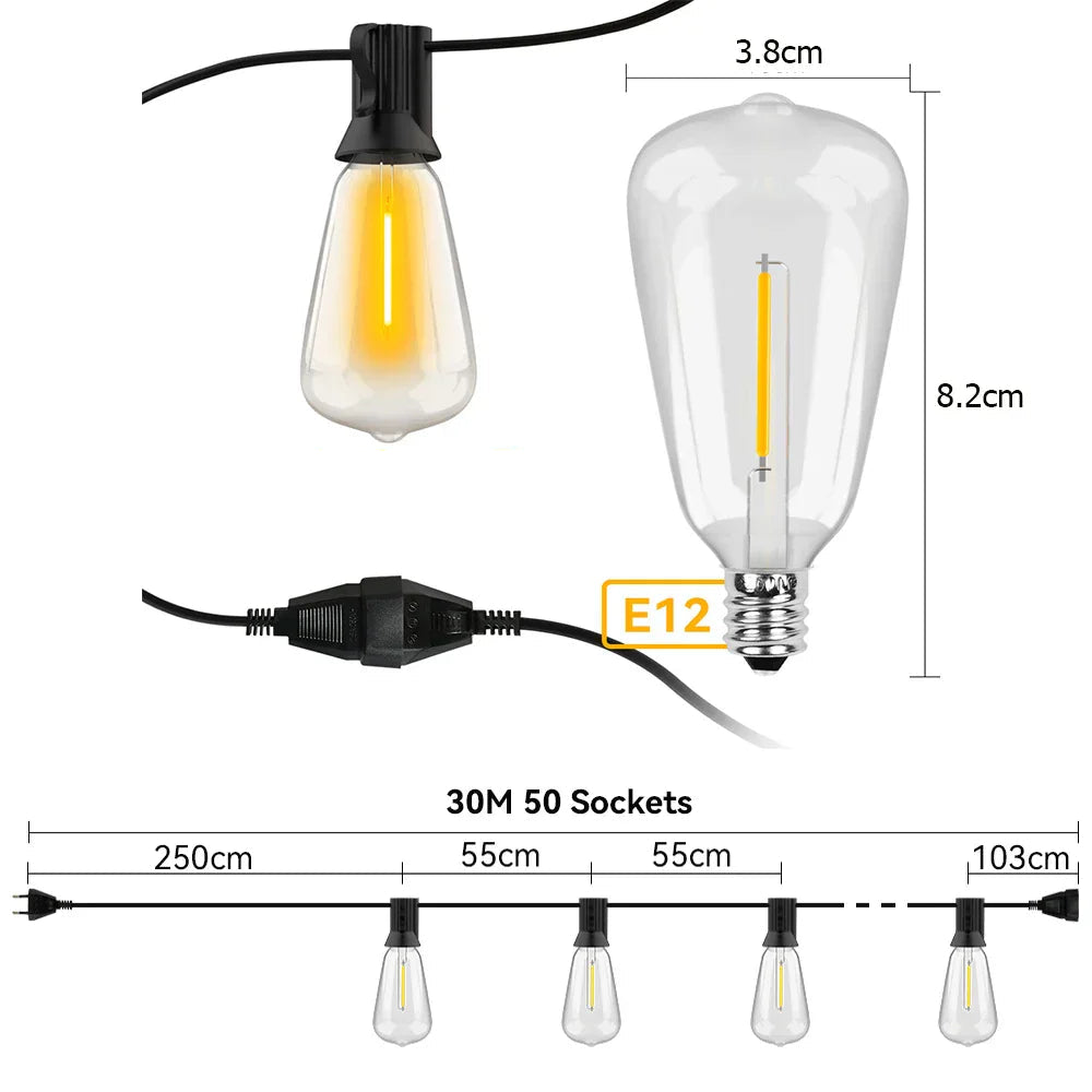 Wetterfeste LED Lichterkette