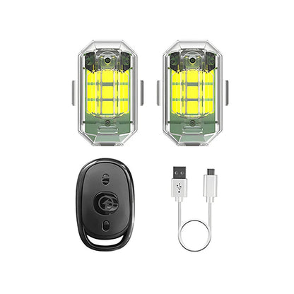 Kabelloses LED Motorrad Rücklicht – Wiederaufladbare Fernbedienung für Brems und Warnleuchte