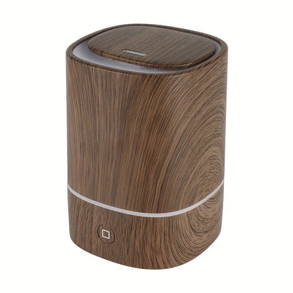 Ultraschall-Luftbefeuchter mit Holzoptik – Leiser Aromadiffuser mit LED & Automatischer Abschaltung