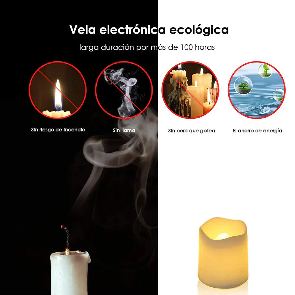 Batteriebetriebene LED Teelichter mit Warmweißem Flackereffekt