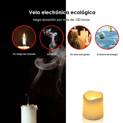 Batteriebetriebene LED Teelichter mit Warmweißem Flackereffekt