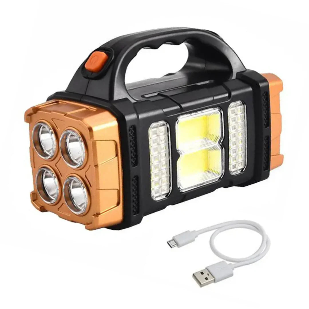 3-in-1 Notfall-Taschenlampe mit USB-Aufladung und Traggriff