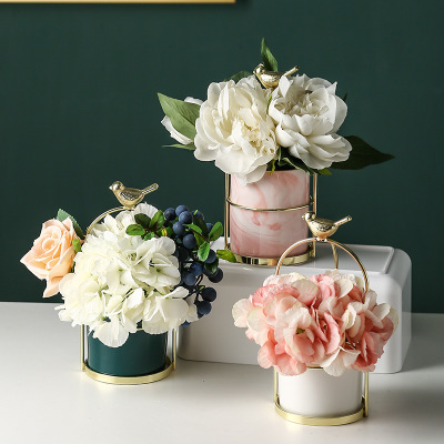 Blumenpflanzgefäße mit Vogel-Design für Stilvolle Dekoration