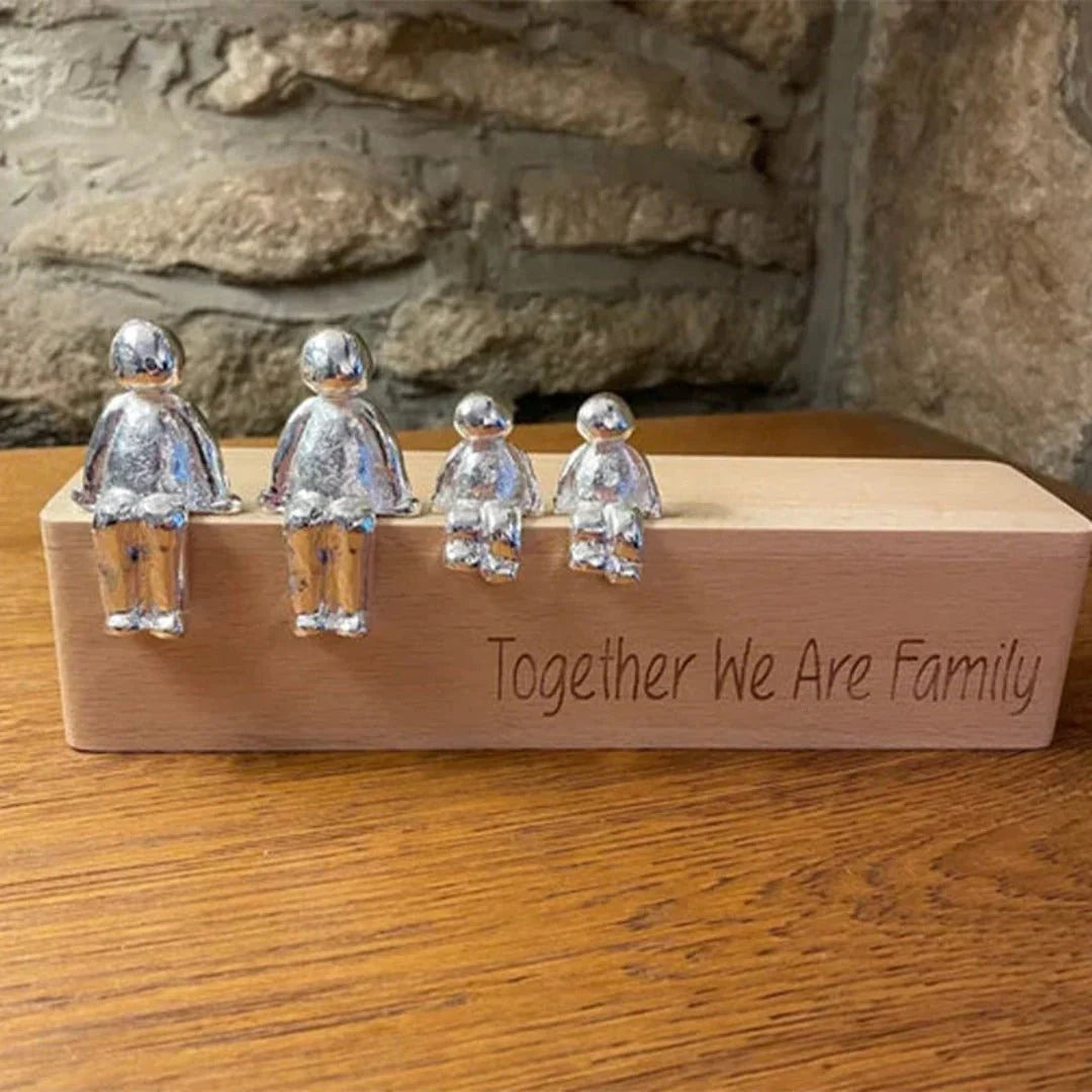 Zeitlose Familienskulptur