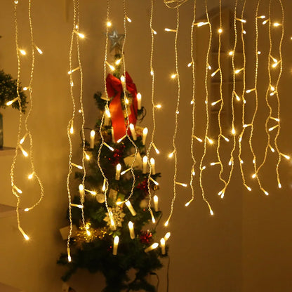 Atmosphärische Eiszapfen-Lichterkette