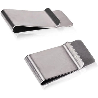 Eleganter Edelstahl-Kartenhalter & Geldklammer - 2er-Set