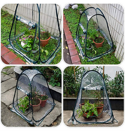 Kompakter Pflanzenschutz-Zelt für Gartenpflanzen – Transparentes Gewächshaus