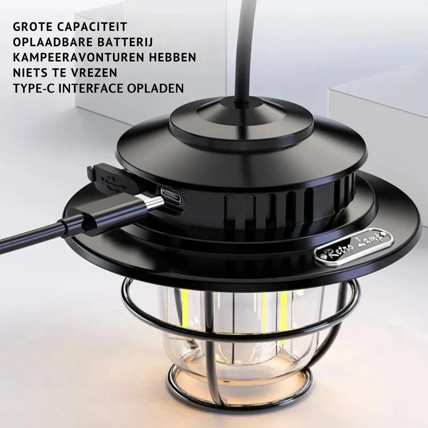 Wiederaufladbare LED Campinglampe