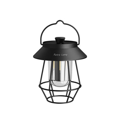 LED Camping-Laterne im Retro-Design – Tragbare Lampe für Innen und Außen