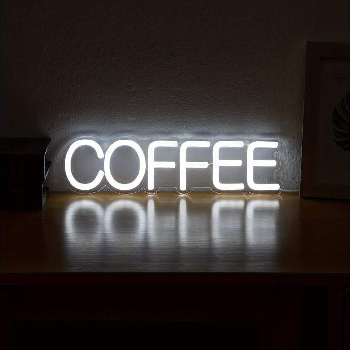 Stilvolle LED Neonleuchte Kaffee