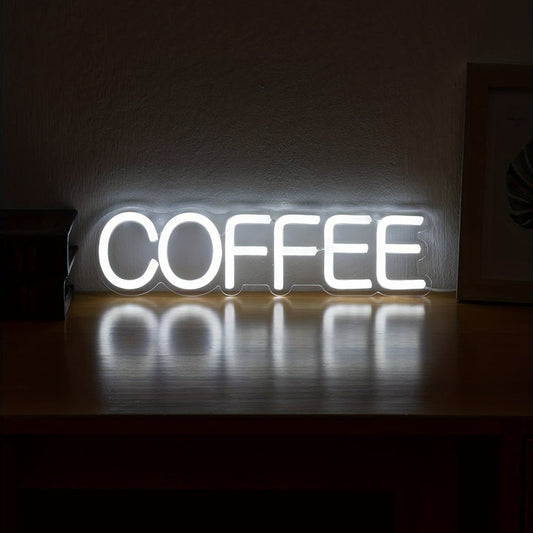 Stilvolle LED Neonleuchte Kaffee