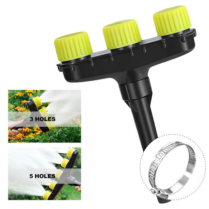 Multifunktionale Gartensprühdüse mit 3- und 5-Loch-Einstellungen – für Bewässerung und Gartenpflege
