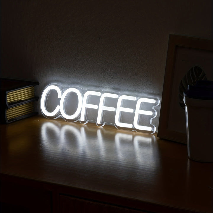 Stilvolle LED Neonleuchte Kaffee