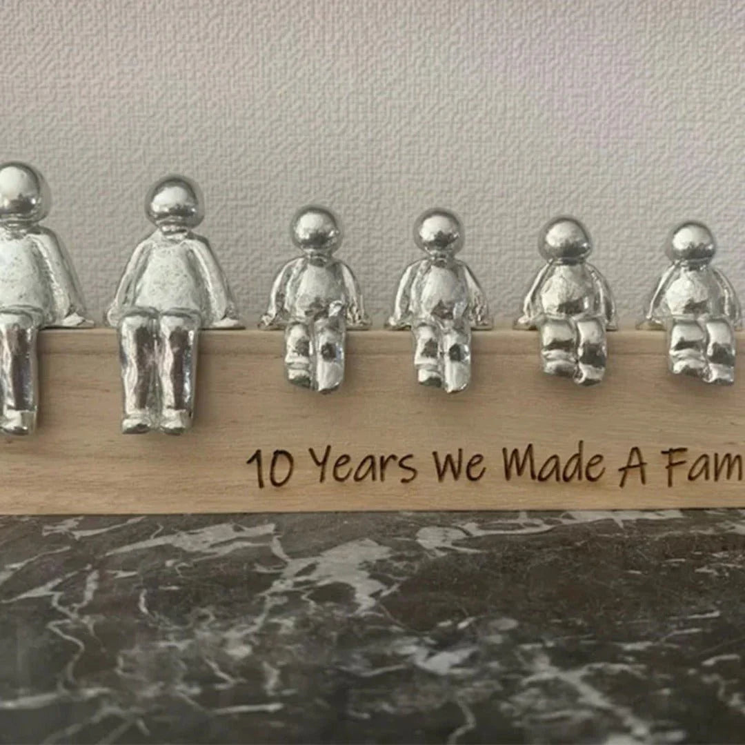 Zeitlose Familienskulptur
