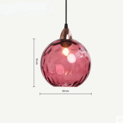 Kugelförmige Glas-Pendelleuchte