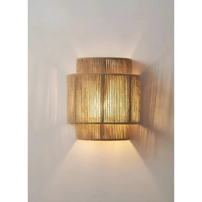 Moderne Geflochtene Rattan-Wandlampe