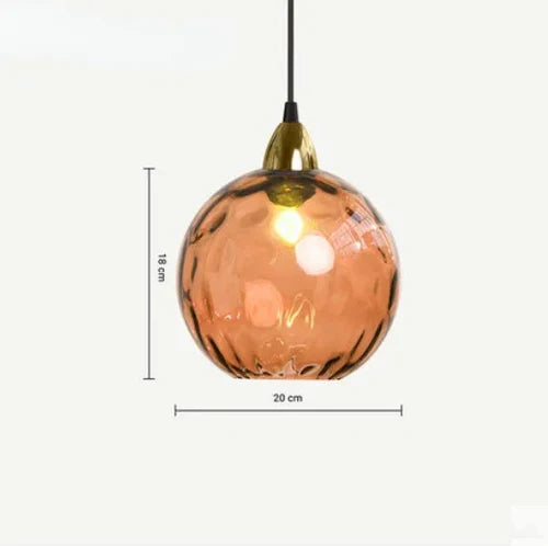 Kugelförmige Glas-Pendelleuchte