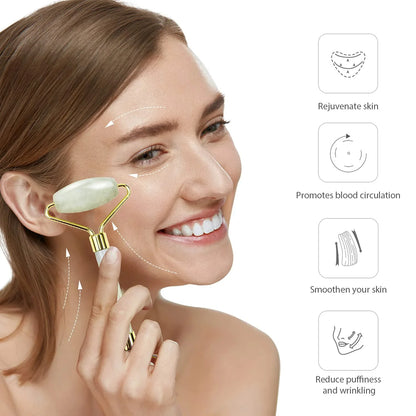 Instant Glow Gua Sha & Jade Roller Set | Für Strahlende Haut Und Natürliche Entspannung
